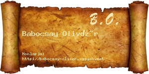 Babocsay Olivér névjegykártya